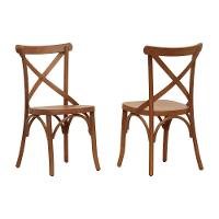 Kit 2 Cadeiras Xisto Madeira Maciça Amêndoa - 1