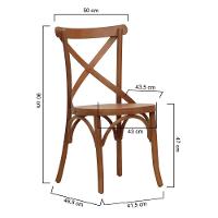 Kit 2 Cadeiras Xisto Madeira Maciça Amêndoa - 3