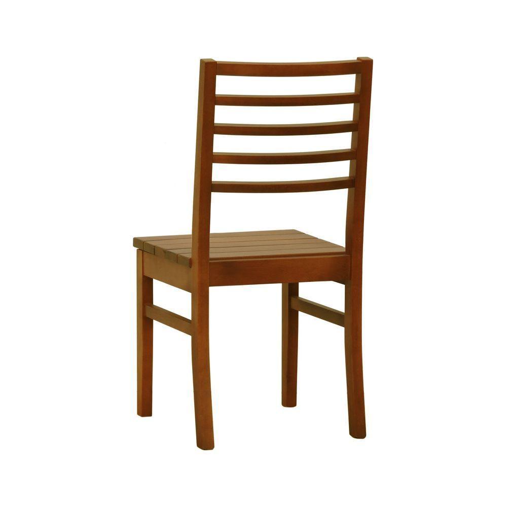 Kit 2 Cadeiras Tiê Madeira Maciça Encosto Ripado - Amêndoa Assento Ripado Amêndoa - 8