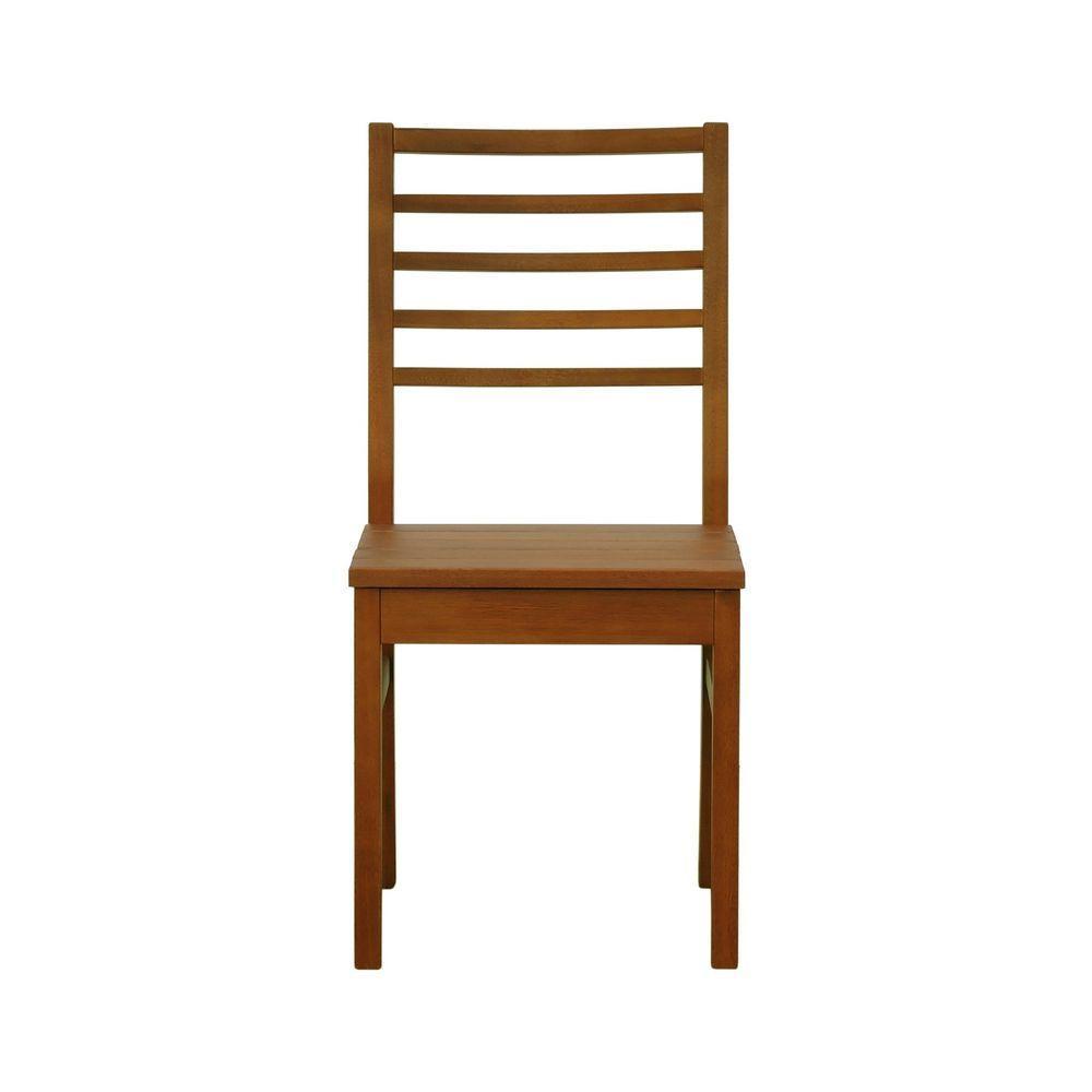 Kit 2 Cadeiras Tiê Madeira Maciça Encosto Ripado - Amêndoa Assento Ripado Amêndoa - 9