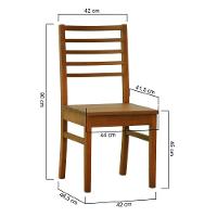 Kit 2 Cadeiras Tiê Madeira Maciça Encosto Ripado - Amêndoa Assento Ripado Amêndoa - 6