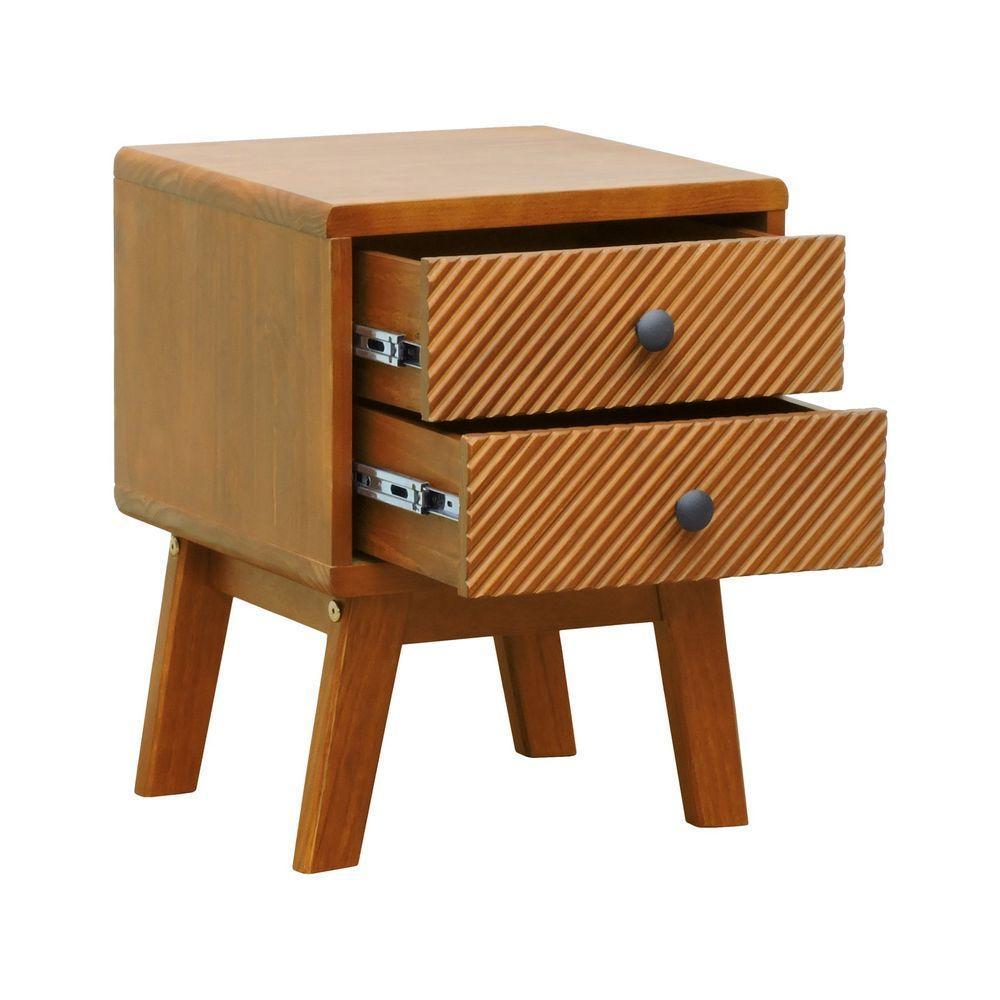 Mesa De Cabeceira 2 Gavetas Maré Amêndoa - 4