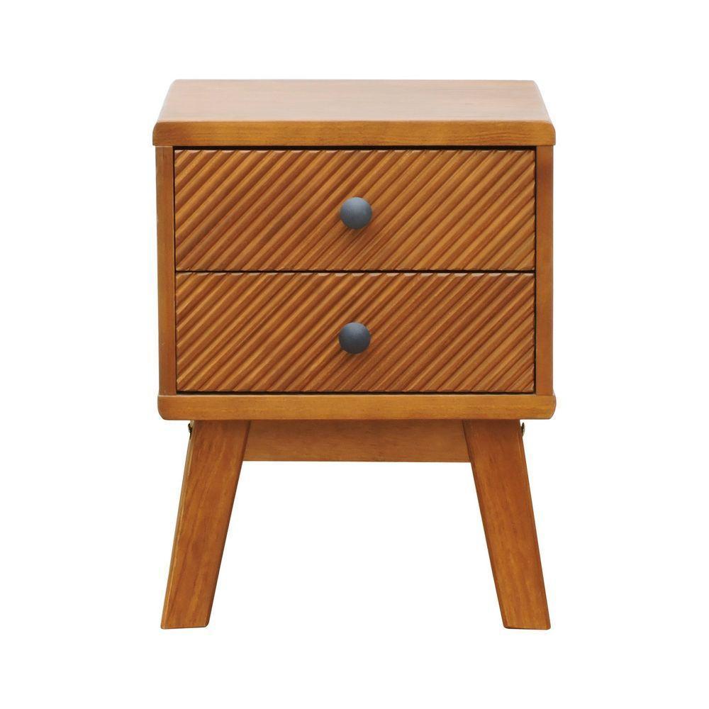 Mesa De Cabeceira 2 Gavetas Maré Amêndoa - 7