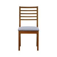 Kit 2 Cadeiras Tiê Madeira Maciça Encosto Ripado - Amêndoa Assento Estof. Linho Cinza Mescla Impermeável - 6