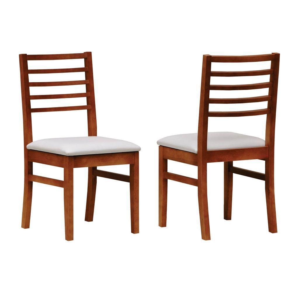 Kit 2 Cadeiras Tiê Madeira Maciça Encosto Ripado - Amêndoa Corano Bege - 1