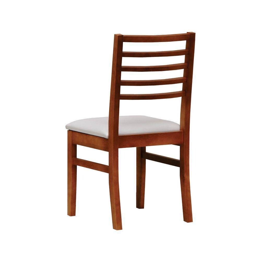 Kit 2 Cadeiras Tiê Madeira Maciça Encosto Ripado - Amêndoa Corano Bege - 8