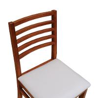 Kit 2 Cadeiras Tiê Madeira Maciça Encosto Ripado - Amêndoa Corano Bege - 2