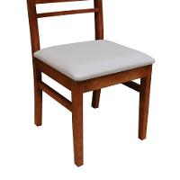 Kit 2 Cadeiras Tiê Madeira Maciça Encosto Ripado - Amêndoa Corano Bege - 3