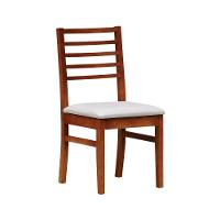 Kit 2 Cadeiras Tiê Madeira Maciça Encosto Ripado - Amêndoa Corano Bege - 5