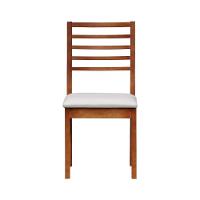 Kit 2 Cadeiras Tiê Madeira Maciça Encosto Ripado - Amêndoa Corano Bege - 7