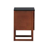 Mesa De Cabeceira Lyon 2 Gavetas - Amêndoa Preto - 2