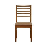 Kit 2 Cadeiras Tiê Madeira Maciça Encosto Ripado - Amêndoa Assento Estofado Corano Marrom Mescla - 8