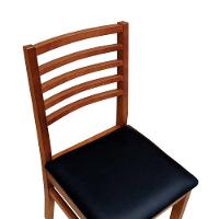 Kit 2 Cadeiras Tiê Madeira Maciça Encosto Ripado - Amêndoa Corano Preto - 5