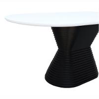 Mesa De Jantar Apollo Tampo Oblongo 180x90cm Preto-branco - 2
