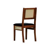 Kit 2 Cadeiras Urban Lateral E Encosto Telinha Natural Assento Estofado - Amêndoa Corano Preto - 10