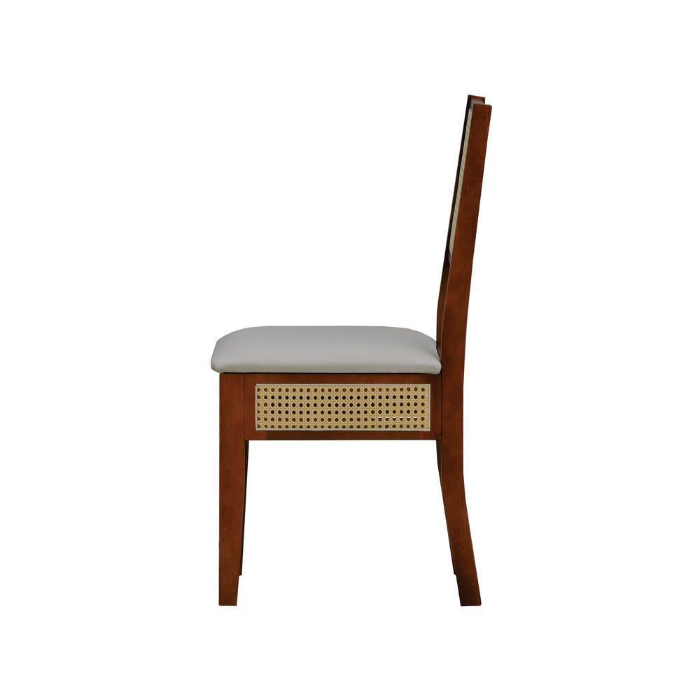 Kit 2 Cadeiras Urban Lateral E Encosto Telinha Natural Assento Estofado - Amêndoa Corano Bege - 9