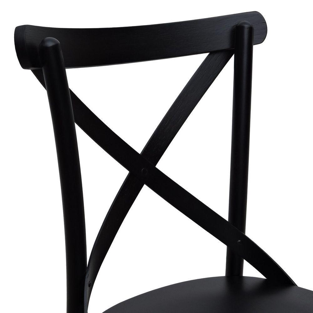 Kit 2 Cadeiras Xisto Madeira Maciça Preto - 5