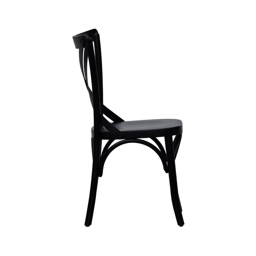 Kit 2 Cadeiras Xisto Madeira Maciça Preto - 7