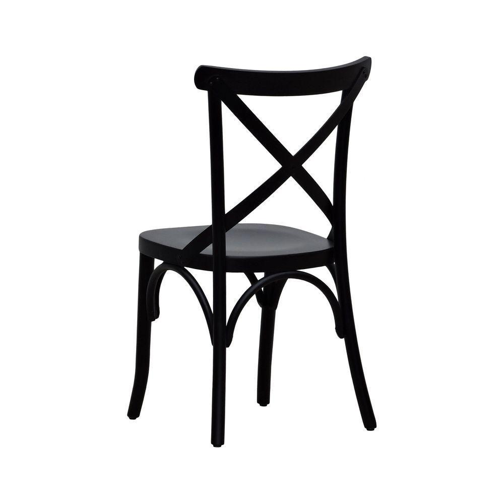 Kit 2 Cadeiras Xisto Madeira Maciça Preto - 8