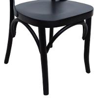 Kit 2 Cadeiras Xisto Madeira Maciça Preto - 2