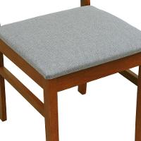 Kit 2 Cadeiras Madeira Maciça Lyon Encosto Telinha Natural - Amêndoa Assento Estofado Linho Cinza Mescla Impermeável - 8