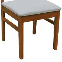 Kit 2 Cadeiras Madeira Maciça Lyon Encosto Telinha Amêndoa - Amêndoa Assento Estofado Linho Bege Mescla Impermeável - 10