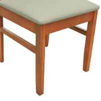 Kit 2 Cadeiras Quéops Madeira Maciça Encosto Anatômico Assento Estofado - Amêndoa Linho Bege