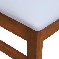 Kit 2 Cadeiras Quéops Madeira Maciça Encosto Anatômico Assento Estofado - Amêndoa Corano Bege - 3