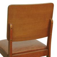 Kit 2 Cadeiras Quéops Madeira Maciça Encosto Anatômico Assento Estofado - Amêndoa Corano Marrom Mescla - 2