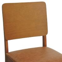 Kit 2 Cadeiras Quéops Madeira Maciça Encosto Anatômico Assento Estofado - Amêndoa Corano Marrom Mescla