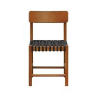 Kit 2 Cadeiras Amber Madeira Maciça - Amêndoa Trançado Corda Na Cor Preta - 10