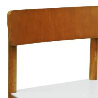 Kit 2 Cadeiras Amber Madeira Maciça - Amêndoa Assento Mdf Bp Na Cor Branca - 2