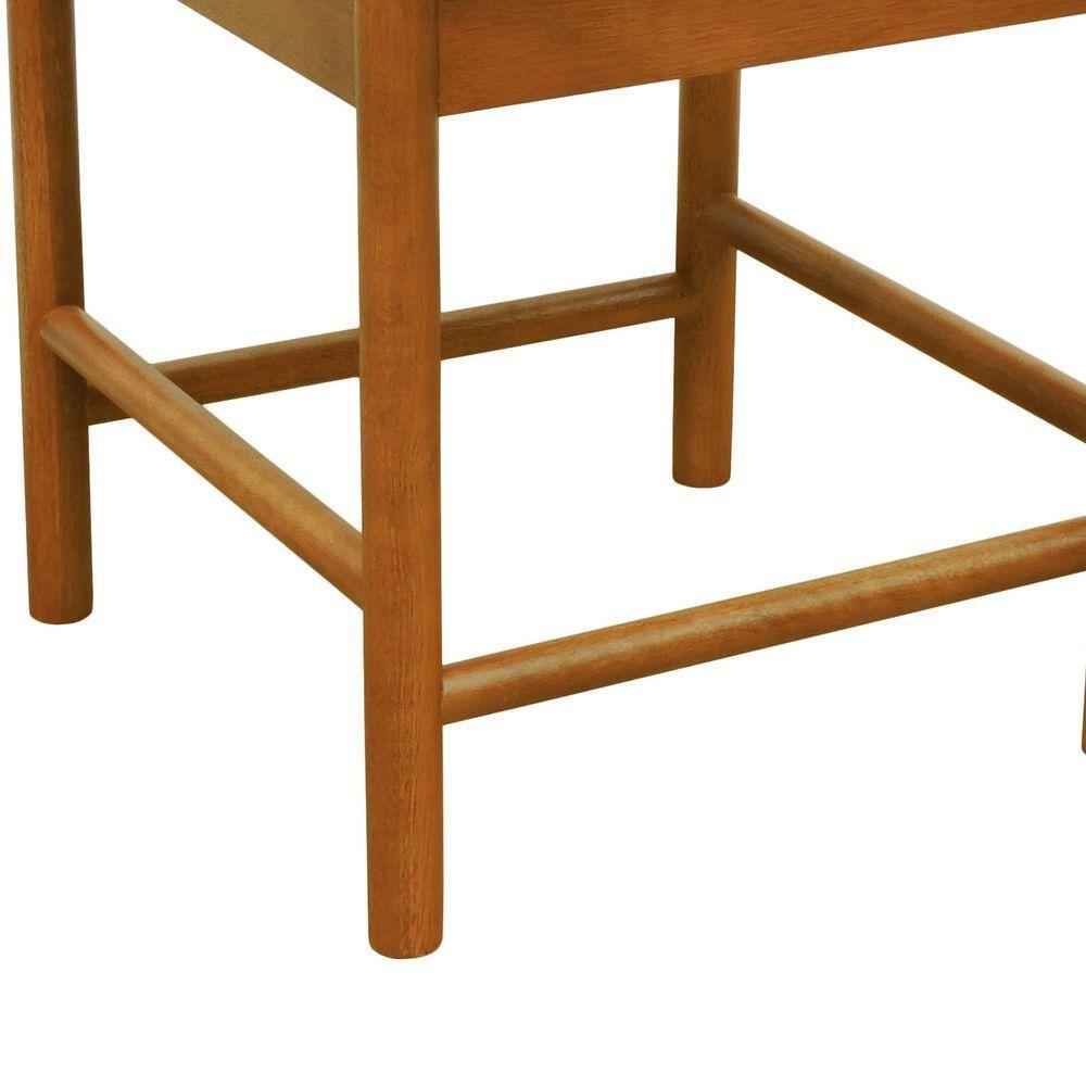 Kit 2 Cadeiras Amber Madeira Maciça - Amêndoa Assento Estofado Linho Bege Mescla Impermeável - 7