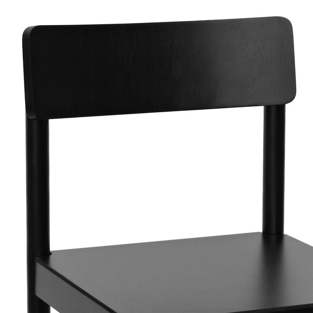 Kit 2 Cadeiras Amber Madeira Maciça - Preto Assento Mdf Bp Na Cor Preta - 8