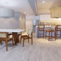 Kit 2 Cadeiras Gus Madeira Maciça Encosto Telinha Assento Anatômico - Amêndoa Estofado Linho Bege - 2