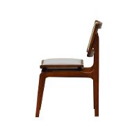 Kit 2 Cadeiras Gus Madeira Maciça Encosto Telinha Assento Anatômico - Amêndoa Estofado Linho Bege - 9