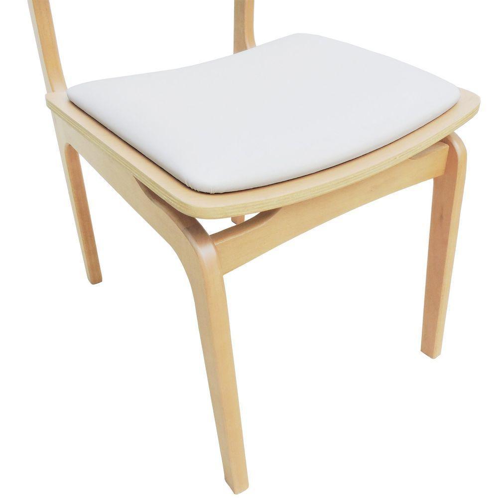 Kit 2 Cadeiras Apollo Madeira Maciça Encosto Telinha Assento Anatômico - Natural Estofado Corano Bege - 7