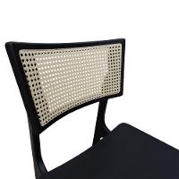 Kit 2 Cadeiras Apollo Madeira Maciça Encosto Telinha Assento Anatômico - Preto Madeira