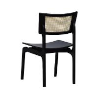 Kit 2 Cadeiras Apollo Madeira Maciça Encosto Telinha Assento Anatômico - Preto Madeira - 7