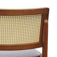 Kit 2 Cadeiras Gus Madeira Maciça Encosto Telinha Assento Anatômico - Amêndoa Estofado Linho Bege Mescla Impermeável - 8