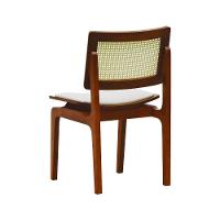 Kit 2 Cadeiras Gus Madeira Maciça Encosto Telinha Assento Anatômico - Amêndoa Estofado Corano Bege - 7