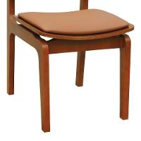 Kit 2 Cadeiras Gus Madeira Maciça Encosto Telinha Assento Anatômico - Amêndoa Estofado Corano Caramelo - 7