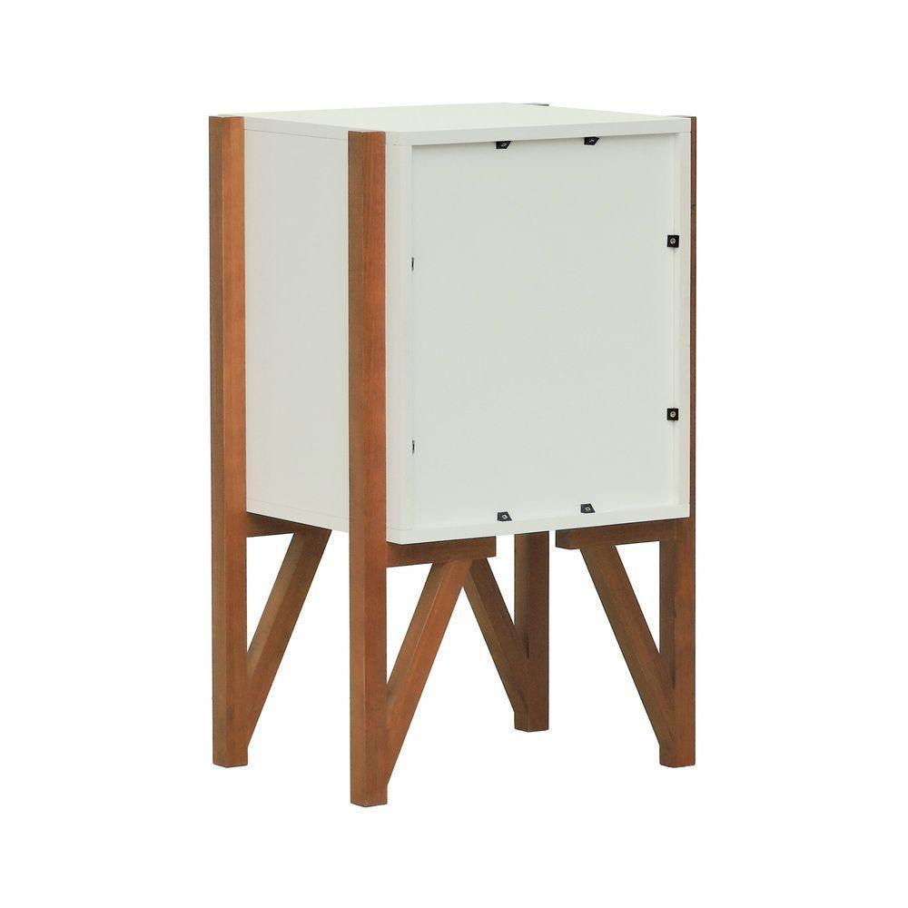 Gaveteiro-mesa Cabeceira Decor Off-white-amêndoa - 4