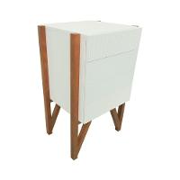 Gaveteiro-mesa Cabeceira Decor Off-white-amêndoa - 2