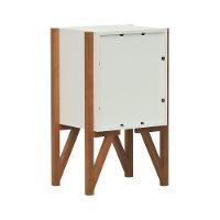 Gaveteiro-mesa Cabeceira Decor Off-white-amêndoa