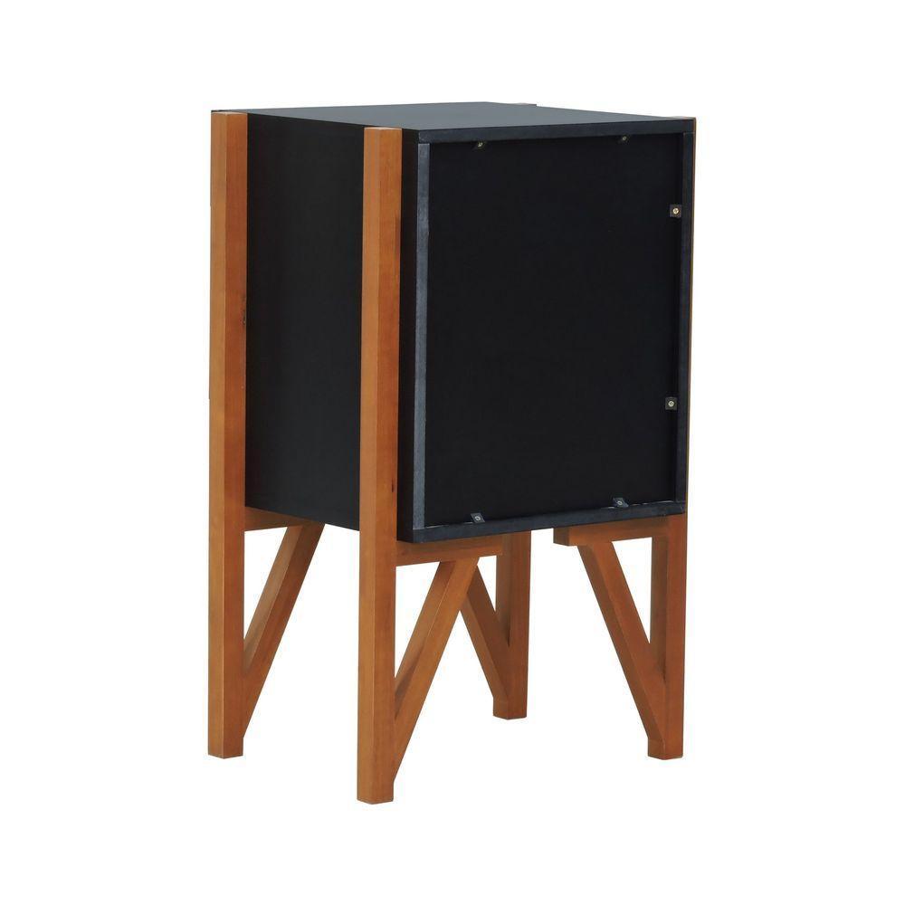 Gaveteiro-mesa Cabeceira Decor Preto-amêndoa - 6