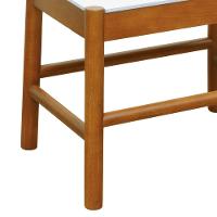 Puff Baixo Amber Madeira Maciça - Amêndoa Assento Mdf Bp Na Cor Branca - 6