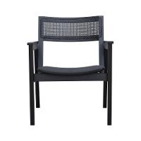 Poltrona Gusty Com Encosto Telinha Assento Anatômico - Preto Estofado Corano Preto - 2