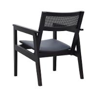 Poltrona Gusty Com Encosto Telinha Assento Anatômico - Preto Estofado Corano Preto - 7