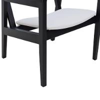 Poltrona Gusty Com Encosto Telinha Assento Anatômico - Preto Estofado Linho Bege - 8